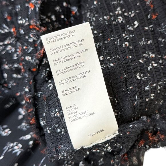 Free People Boho Floral Babydoll Smocked Crop Blouse Black Small Cottagecore - Picture 5 of 6